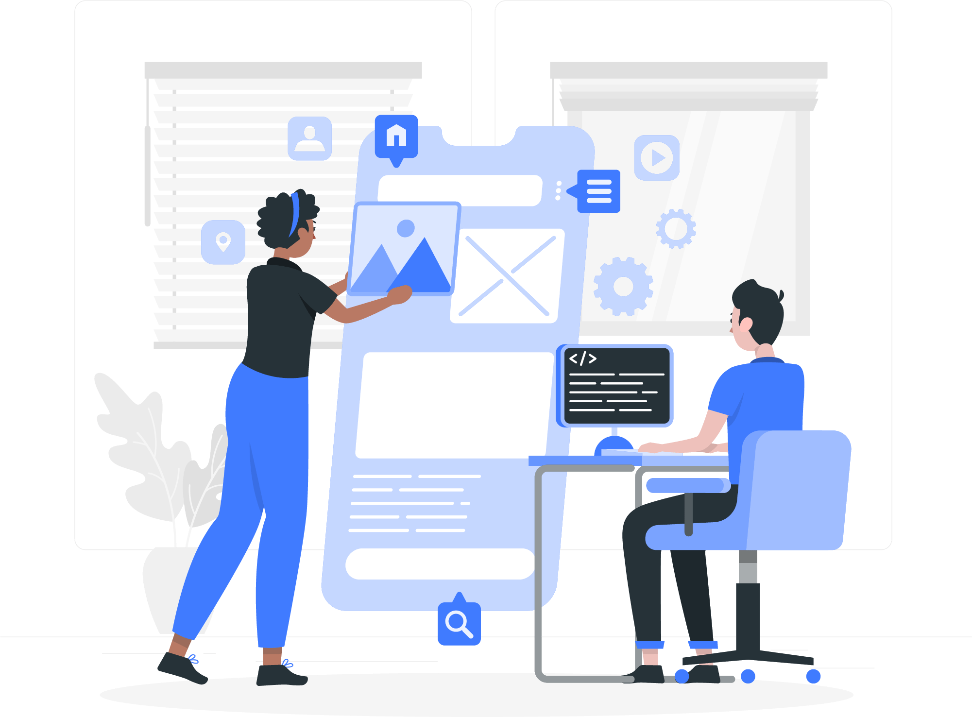Mobile App Development Illustration